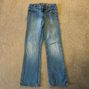Boys boot cut light colored jeans